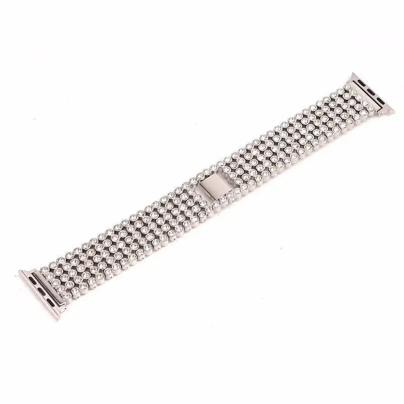 Stainless Steel Diamond Apple Watch Band – Series 4–11, SE, Ultra