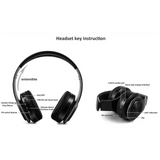 Stylish Wireless Bluetooth Headphone Stereo Headset Music Headset Foldable Wireless and Wired Stereo Headset Micro SD/TF FM For Cell Phone PC