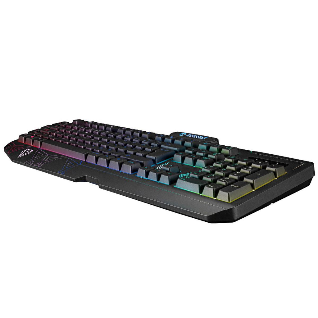Everest Gaming Keyboard and Mouse Combo - USB 3, RGB Lighting, 3 Macro Keys, Adjustable DPI