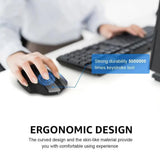 Wireless Design 2.4 GHz Ergonomic Mouse 1600 DPI USB Optical Bluetooth-Compatible Mouse Computer Gaming Mouse
