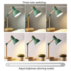 Wooden Desk Lamp for Study With Flexo Light 